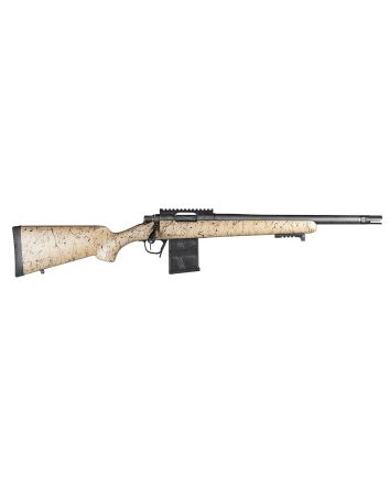 Christensen Arms 8010612300 Ridgeline Scout Full Size 300 Blackout 4+1, 16" Black Nitride Steel Threaded Barrel, Black Nitride Aluminum Receiver, Tan w/Black Webbing Fixed Sporter Stock