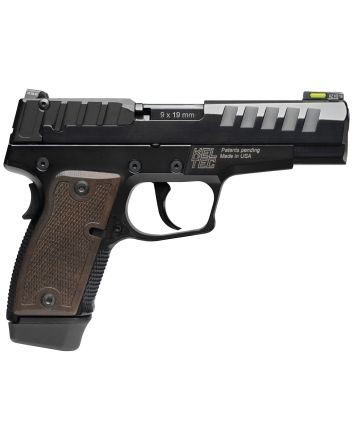 Kel-Tec P15MBLK P159mm Luger 15+1 4" Black Steel Barrel, Black Nitride Serrated Steel Slide, Black Anodized Aluminum Frame, American Walnut Grip, Ambidextrous