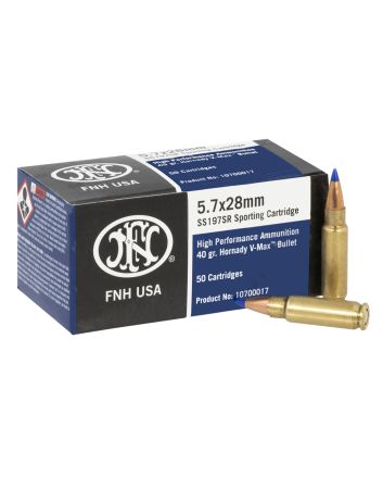FN 10700017 High Performance5.7x28mm 40gr Hornady V Max 50 Per Box/10 Case