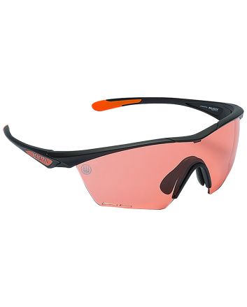 Beretta USA OC031A2354039FUNI Clash Shooting Glasses Scarlet Lens Black with Orange Accents Frame