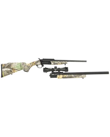 Traditions CRX62200621 Crackshot XBR Package 22 Cal/27 Long Cal 16.50"-20" Blued Barrel, Realtree Edge Stock Includes Two Barrels, 4x32 Scope, Three Firebolt Arrows