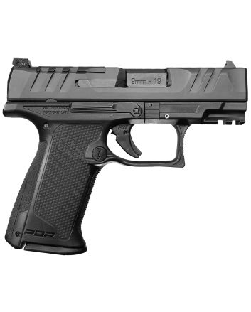 Walther Arms 2849313 PDP F-Series 9mm Luger 15+1 3.50" Black Steel Barrel, Black Optic Ready/Serrated Slide, Black Polymer Frame w/Picatinny Rail, Black Performance Duty Texture Grips, Ambidextrous