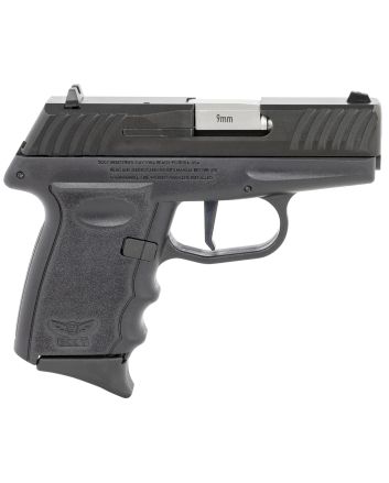 SCCY Industries DVG1CBBKRDR DVG-1Sub-Compact 9mm Luger 10+1 3.10" Black Quadlock Barrel/Black Nitride Serrated Slide/Black Polymer Frame/Black Finger Grooved Polymer Grips Right Hand