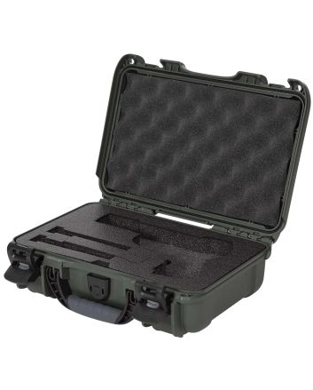 Nanuk 909CLASG6 909 Classic Gun Case Waterproof &amp; Airline Approved Olive Polyethylene w/ Closed-Cell Foam 11.44" L x 7" W x 3.68" H Interior Dimensions