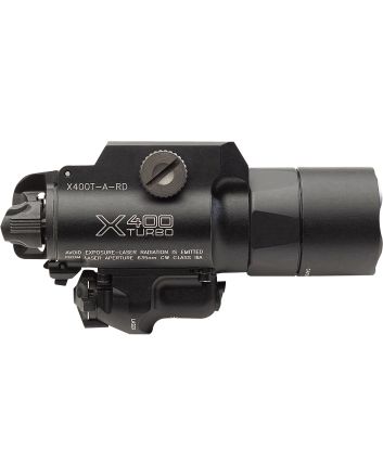 SureFire X400TARD X400T-A-RD Turbo Black Anodized 650 Lumens White LED/Red Laser