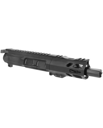 TacFire BU9MM4 Pistol Upper Assembly9mm Luger 4" Black Nitride Barrel 7075-T6 Aluminum Black Anodized Receiver M-LOK Handguard for AR-Platform