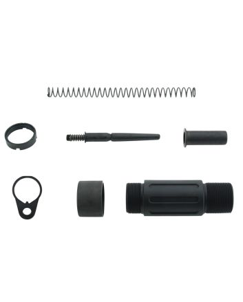 TacFire MAR139C Short Buffer Tube SystemBlack Anodized Aluminum with QD End Plate for AR Pistol Platform