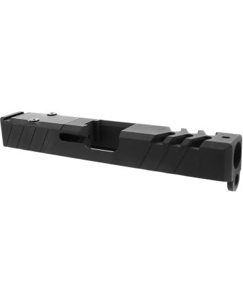 TacFireReplacement Slide40 S&amp;W Graphite Black Cerakote Stainless Steel with Optics Cut &amp; Slide Ports for Glock 23 Gen3