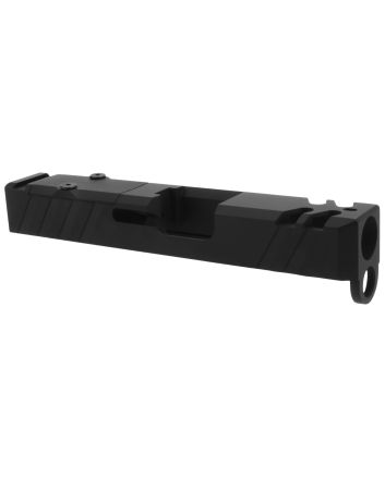 TacFireReplacement Slide9mm Luger Graphite Black Cerakote Stainless Steel with Optics Cut &amp; Slide Ports for Glock 26 Gen3