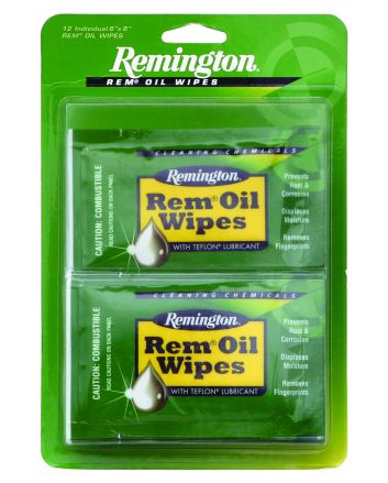 Remington Accessories 18411 Rem OilCleans/Lubricates/Protects Single Pack Wipes 12 Per Pack