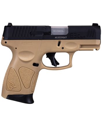 Taurus 1G3CP931T G3C9mm Luger Caliber with 3.26" Barrel, 12+1 Capacity, Brown Polymer with Picatinny Rail Frame, Serrated Matte Black Tenifer Steel with T.O.R.O Optic Cut Slide, &amp; Brown Polymer Grip