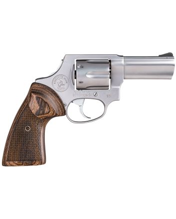 Taurus 2856EX39CH 856 Executive Grade 38 Special +P Caliber with 3" Barrel, 6rd Capacity Cylinder, Overall Polished Satin Stainless Steel Finish &amp; Altamont Wood Grip