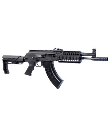 Crosman CAK1 Full Auto AK1 Air Rifle CO2 177 28 rd, Black Smooth Bore Barrel, Black Synthetic Folding Adjustable Stock w/Quad Mounting Rail System, Selector Safety