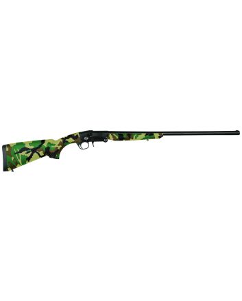 Charles Daly 930336 101Full Size 410 Gauge Break Open 3" 1rd 26" Blued Steel Barrel &amp; Receiver, Fixed Woodland Camo Synthetic Stock