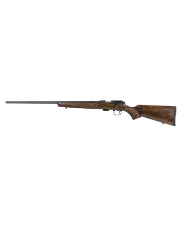 CZ-USA 02391 CZ 457 American Full Size 22 WMR 5+1 24" Black Nitride Black Nitride Steel Receiver Turkish Walnut Fixed American Style Stock Left Hand