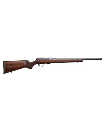 CZ-USA 02392 CZ 457 Varmint Full Size 22 LR 5+1 20.50" Black Nitride Heavy Barrel Black Nitride Steel Receiver Turkish Walnut Fixed Varmint-Style Stock Left Hand