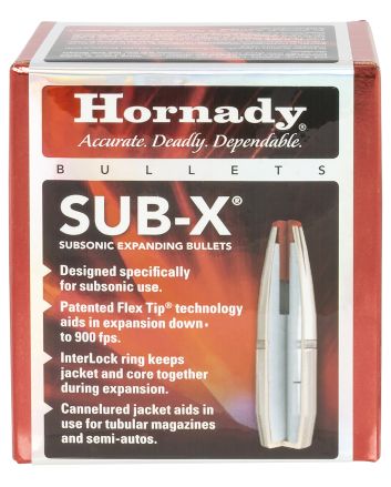 Hornady 30718 Sub-X30 Cal 308 Cal 175 gr Subsonic eXpanding 100 Per Box/ 15 Case