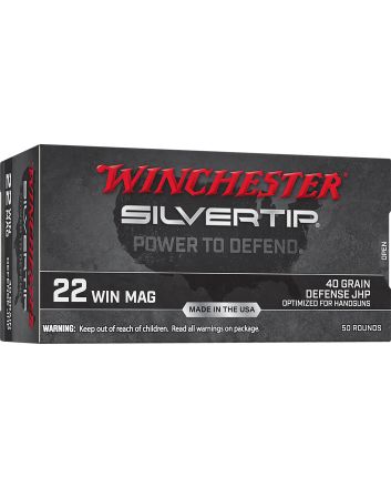 Winchester Ammo W22MST Silvertip22Mag 40gr Silvertip Hollow Point 50 Per Box/20 Case