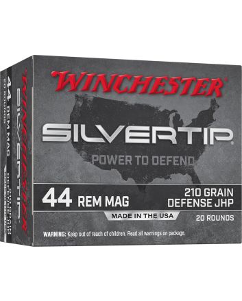Winchester Ammo W44MST Silvertip44RemMag 210gr Jacketed Hollow Point 20 Per Box/10 Case