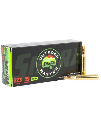 Sierra A937532 Outdoor Master223Rem 5gr Hollow Point Boat Tail 20 Per Box/10 Case