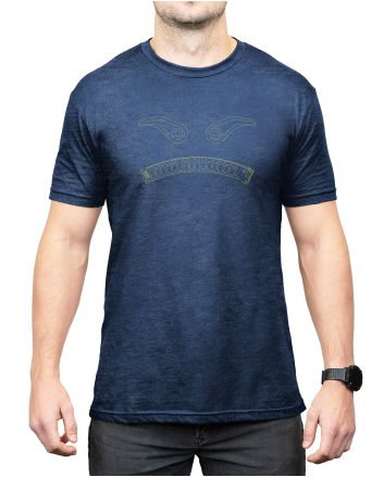 Magpul MAG1268411S MagmouthNavy Heather Cotton/Polyester Short Sleeve Small