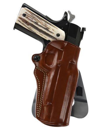 Galco SM2212R Speed Master 2.0 OWB Tan Leather Paddle Fits 1911 Fits 5" Barrel Right Hand