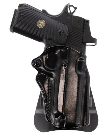 Galco SM2212RB Speed Master 2.0 OWB Black Leather Paddle Fits 1911 Fits 5" Barrel Right Hand