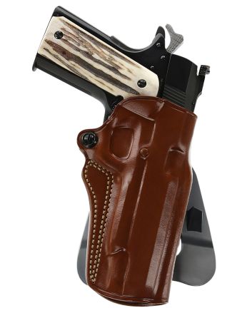 Galco SM2213R Speed Master 2.0 OWB Tan Leather Paddle Fits 1911 Fits 5" Barrel Left Hand