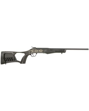 Rossi SSP1BKEN1 Tuffy Youth 410 Gauge with 18.50" Barrel, 1rd Capacity, Matte Black with Snakeskin Engraving Metal Finish &amp; Black Fixed Thumbhole Stock Right Hand