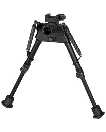 Harris Bipods S-BR2P Swivel BR Picatinny, 6-9", Black Steel/Aluminum, Self Leveling Legs, Rubber Feet