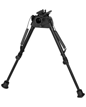 Harris Bipods S-L2 Swivel L Swivel Stud, 9-13", Black Steel/Aluminum, Self-Leveling Legs, Rubber Feet