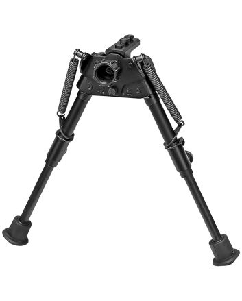 Harris Bipods S-BRM-LOK Swivel BR M-LOK, 6-9", Black Steel/Aluminum, Rubber Feet