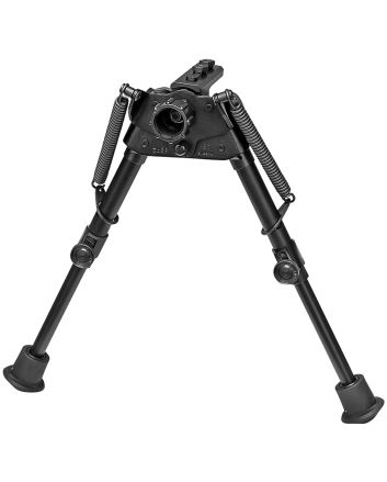 Harris Bipods S-BR2M-LOK Swivel BR M-LOK, 6-9", Black Steel/Aluminum, Self-Leveling Legs, Rubber Feet