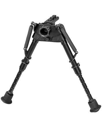 Harris Bipods S-BRMM-LOK Swivel BR M-LOK, 6-9", Black Steel/Aluminum, Notched Legs, Rubber Feet