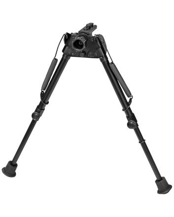 Harris Bipods S-L2M-LOK Swivel L M-LOK, 9-13", Black Steel/Aluminum, Self-Leveling Legs, Rubber Feet