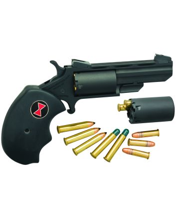 North American Arms BWCCRK Black Widow22 LR or 22 WMR 5 Shot 2" Vent Rib Barrel, Overall Stainless Finish, Finger Grooved Black Rubber Grip &amp; Fixed Sights Includes Cylinder