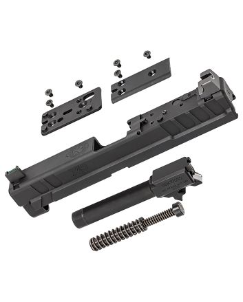 Springfield Armory XD4902 XD OSP9mm Luger 4" Barrel, Black Steel Slide for Springfield XD with Optics Cut, Suppressor Height Night Sights, Includes Cover Plates
