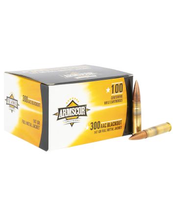 Armscor 50446 Precision Value Pack 300Blackout 147gr Full Metal Jacket 100 Per Box/12 Case