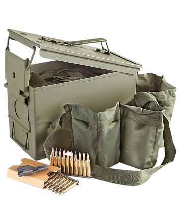 PMC 223AMB Bronze223Rem 55gr Full Metal Jacket 840 Per Box/2 Case *Includes Ammo Can &amp; Bandoleer