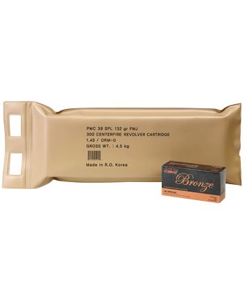 PMC 38GBP Bronze Battle Pack 38Special 132gr Full Metal Jacket 300 Per Box/3 Case