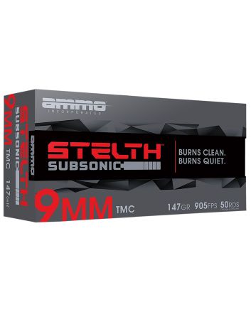 Ammo Inc 9147TMCSTL stelTH9mm Luger 147gr Total Metal Case 50 Per Box/20 Case