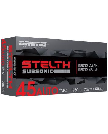 Ammo Inc 45230TMCSTL stelTH45ACP 230gr Total Metal Case 50 Per Box/20 Case
