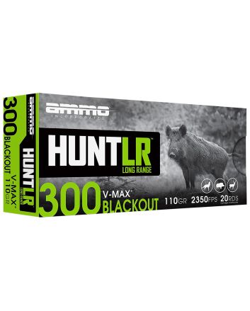 Ammo Inc 300B110VMXA20 Signature300Blackout 110gr Hornady V-Max 20 Per Box/10 Case