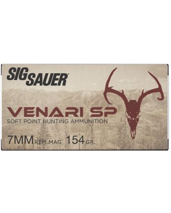 Sig Sauer V7MMSP15420 Venari7mmRemMag 154gr Soft Point 20 Per Box/10 Case
