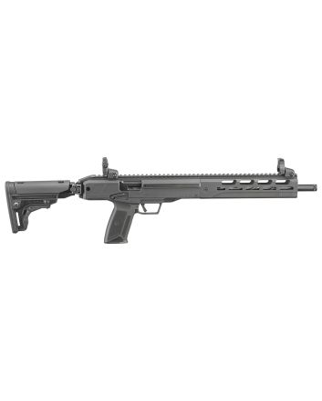 Ruger 19300 LC Carbine5.7x28mm 16.25" Threaded Barrel 20+1, Black, Folding Stock, OEM Flip-Up Sights