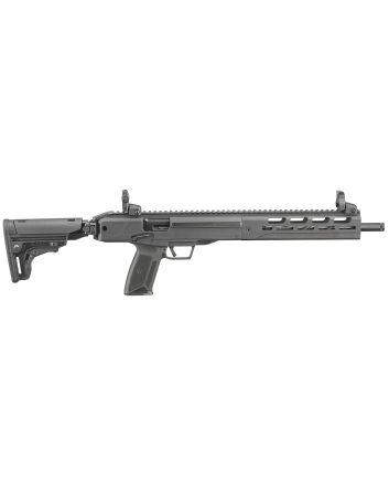 Ruger 19302 LC Carbine5.7x28mm 10+1 16.25" Nitride Fluted Barrel, Black Hard Coat Anodized Finish, M-LOK Handguard, OEM Flip Up Sights, Synthetic Folding Adjustable Stock, Black Polymer Grip