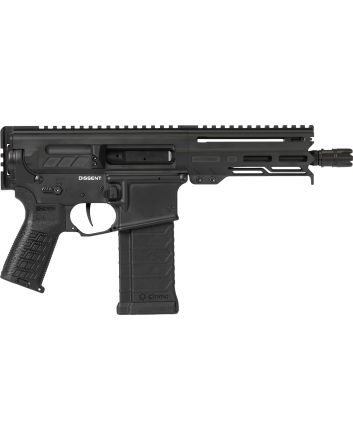 CMMG 54AA847AB Dissent5.7x28mm 32+1 6.50", Black Cerakote Rec, OEM Grip, Picatinny Buffer Adapter, Zeroed Drop-In Single Stage Trigger