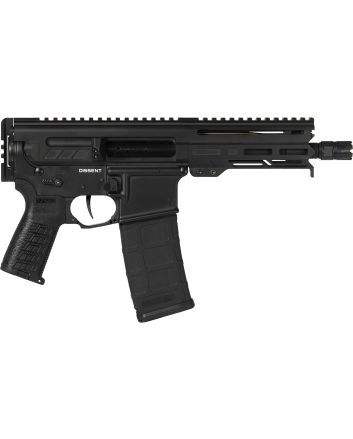 CMMG 55A938FAB Dissent5.56x45mm NATO 30+1 6.50", Black Cerakote Rec, OEM Grip, Picatinny Buffer Adapter, Zeroed Drop-In Single Stage Trigger