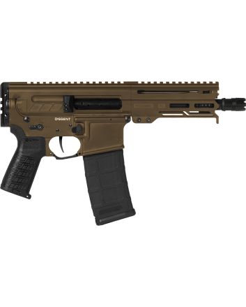 CMMG 30A0E33MB Dissent MK4 300 Blackout 30+1 6.50", Midnight Bronze Cerakote Rec, OEM Grip, Picatinny Buffer Adapter, Zeroed Drop-In Single Stage Trigger