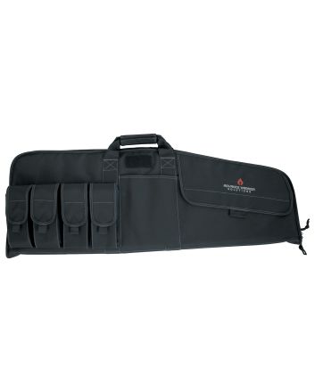 Advance Warrior Solutions RA36RCBL Raptor36" Black Polyester for Tactical Rifle, 4 Mag Pouch